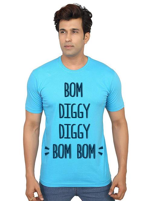 men round neck front printed t-shirt - 21013772 - Very Small Image - 1