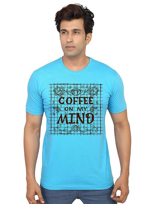 men round neck front printed t-shirt - 21013784 - Very Small Image - 1