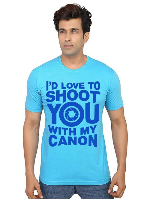 men round neck front print t-shirt - 21013799 - Very Small Image - 1