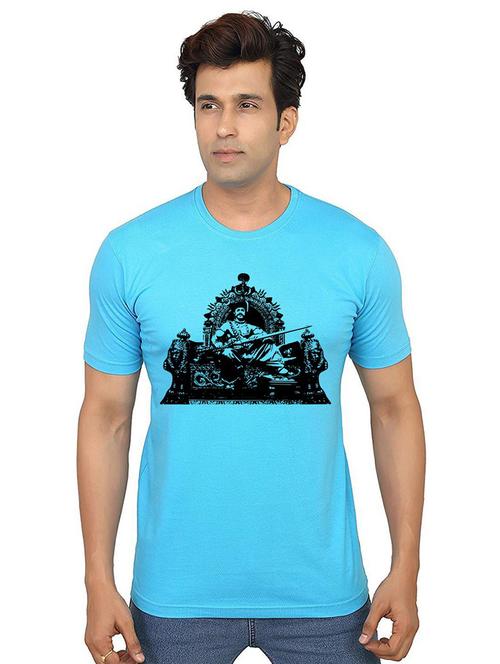 men round neck front printed t-shirt - 21013921 - Very Small Image - 1