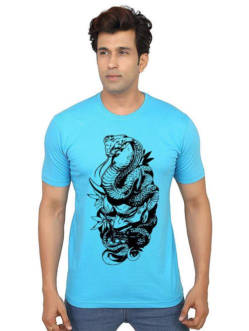 men front print round neck t-shirts - 21013930 - Very Small Image - 1