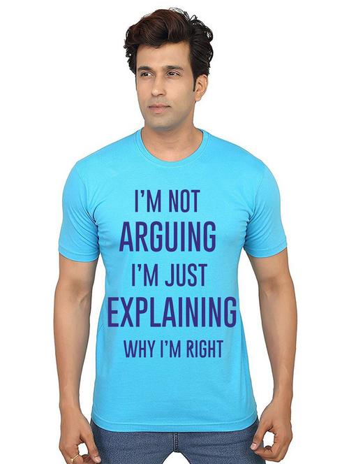 men round neck front printed t-shirt - 21013961 - Very Small Image - 1