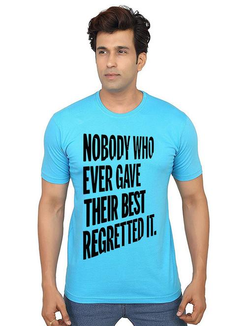 men round neck front print t-shirt - 21013991 - Very Small Image - 1