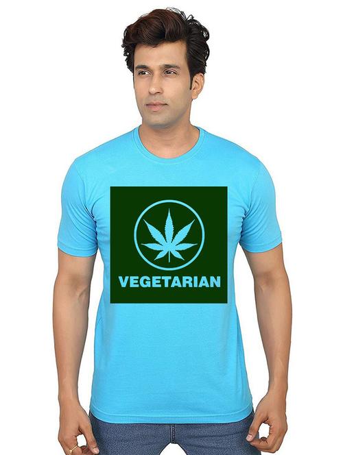 men round neck front print t-shirt - 21014055 - Very Small Image - 1