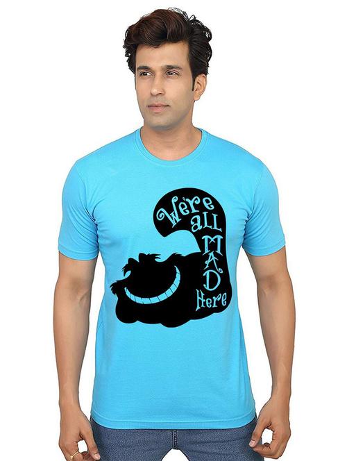 men round neck front print t-shirt - 21014062 - Very Small Image - 1