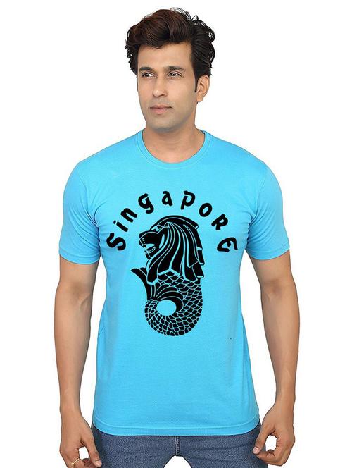 men round neck front print t-shirt - 21014082 - Very Small Image - 1