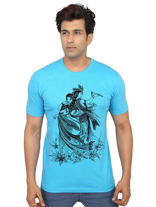 men round neck front print t-shirt - 21014145 - Very Small Image - 1