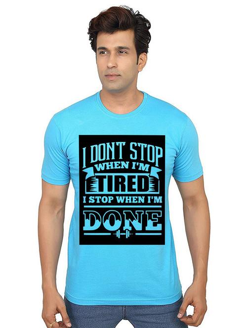 men round neck front print t-shirt - 21014157 - Very Small Image - 1