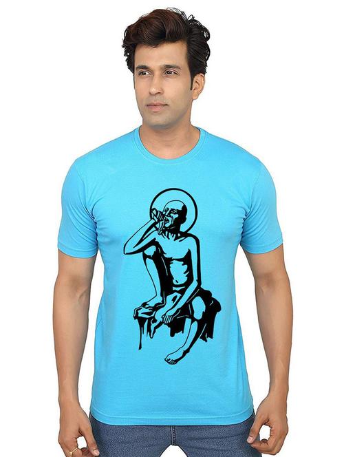 men round neck front print t-shirt - 21014164 - Very Small Image - 1