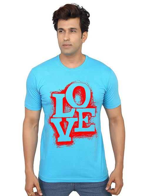 men round neck front print t-shirt - 21014187 - Very Small Image - 1