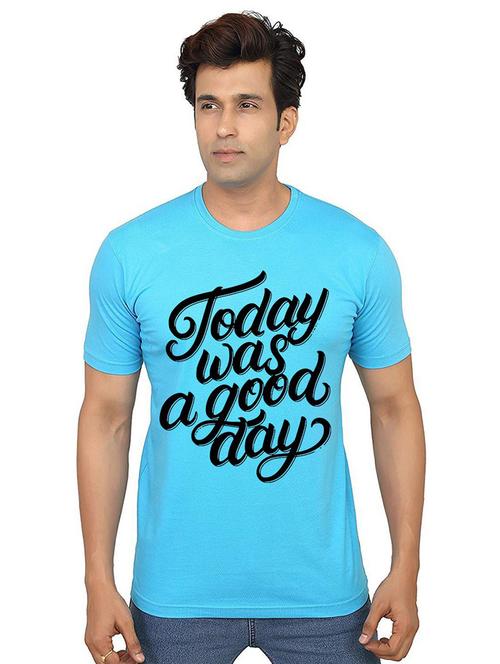 men round neck front print t-shirt - 21014216 - Very Small Image - 1