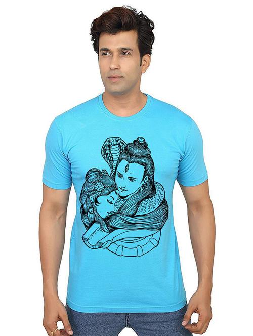 men round neck front print t-shirt - 21014233 - Very Small Image - 1