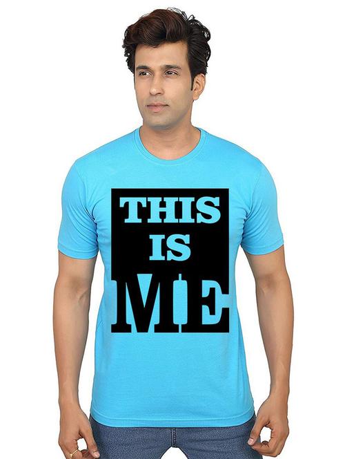 men round neck front print t-shirt - 21014244 - Very Small Image - 1