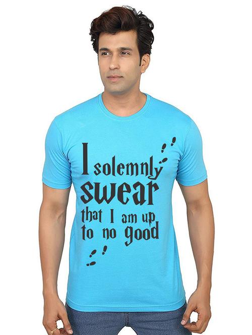 men's round neck front print t-shirt - 21014310 - Very Small Image - 1