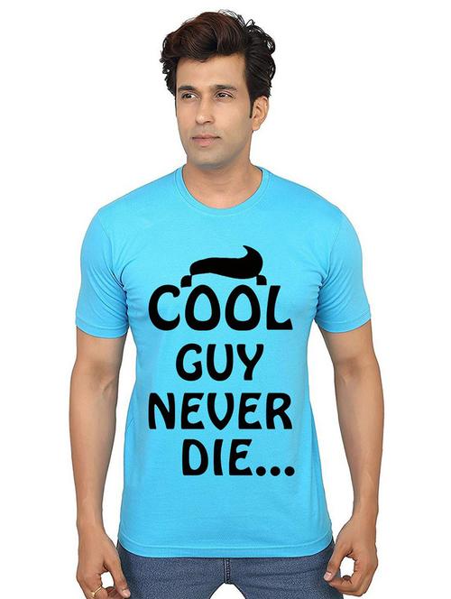 men round neck front print t-shirt - 21014335 - Very Small Image - 1