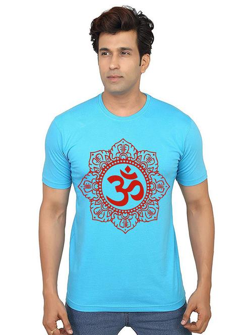 men round neck front print t-shirt - 21014369 - Very Small Image - 1