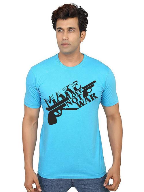 men's round neck front print t-shirt - 21014398 - Very Small Image - 1