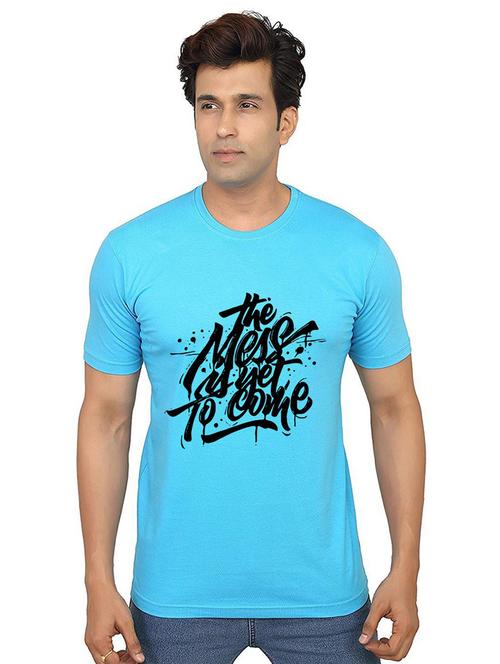 men round neck front printed t-shirt - 21014496 - Very Small Image - 1