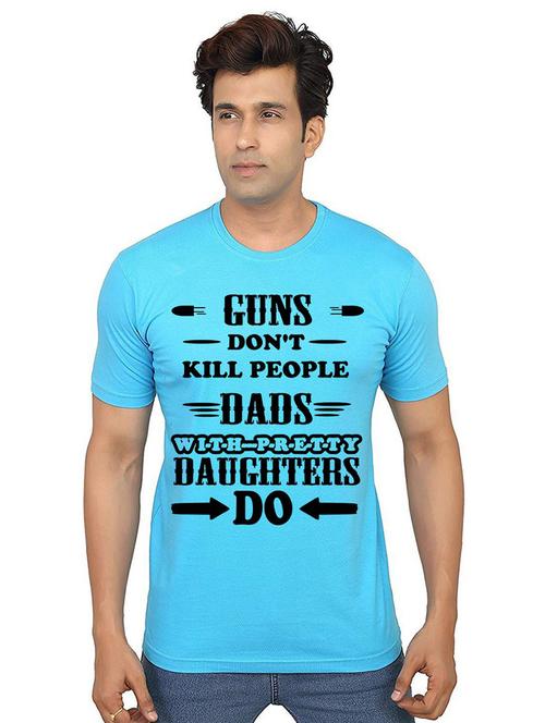 men round neck front printed t-shirt - 21014497 - Very Small Image - 1