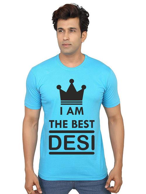 men round neck front print t-shirt - 21014548 - Very Small Image - 1