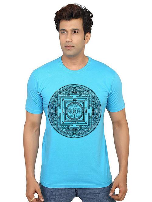 men round neck front print t-shirt - 21014663 - Very Small Image - 1