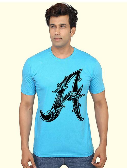 men round neck front print t-shirt - 21014675 - Very Small Image - 1