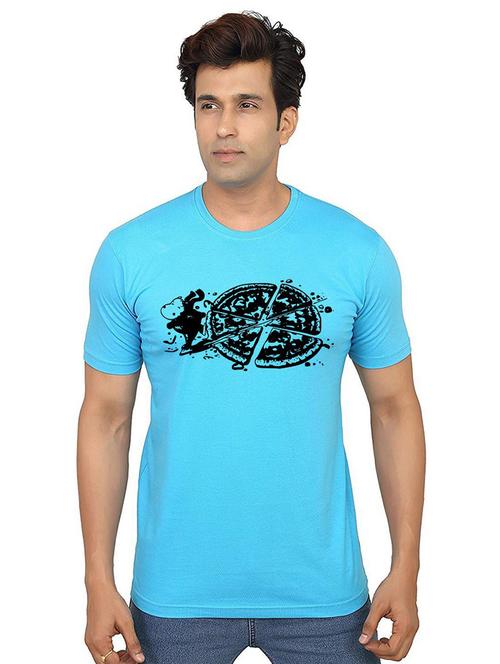 men round neck chest print t-shirt - 21014706 - Very Small Image - 1