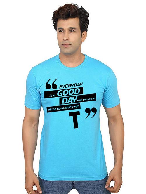 men round neck front print t-shirt - 21014741 - Very Small Image - 1