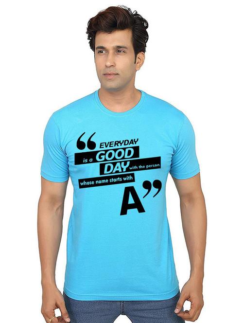 men round neck front print t-shirt - 21014742 - Very Small Image - 1