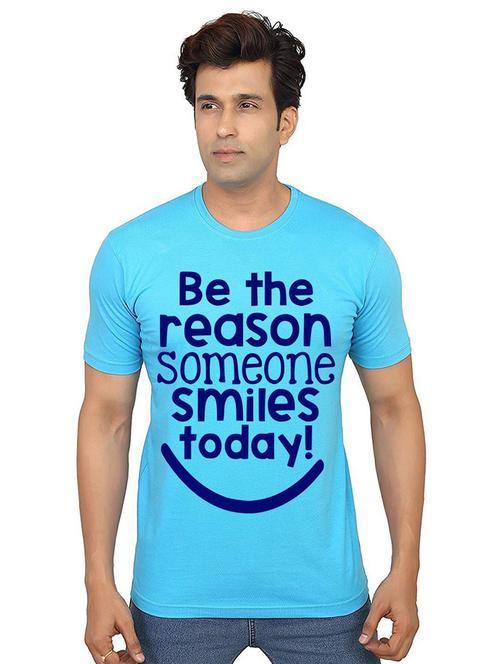 men round neck front print t-shirt - 21014752 - Very Small Image - 1