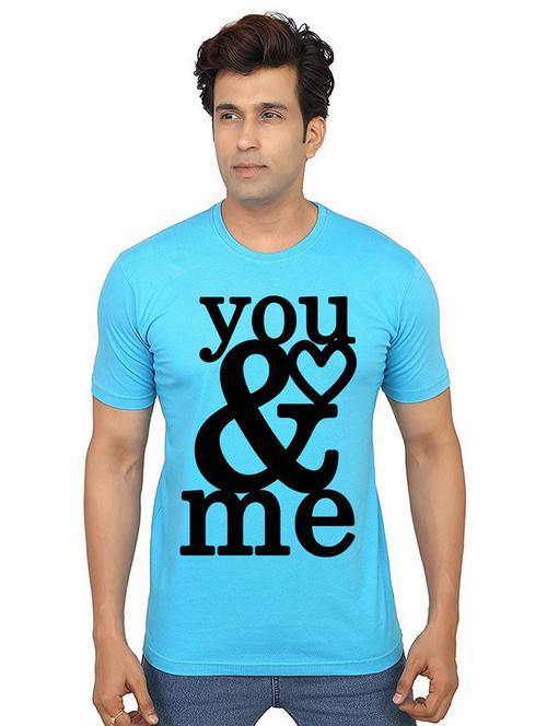 men round neck front print t-shirt - 21014844 - Very Small Image - 1