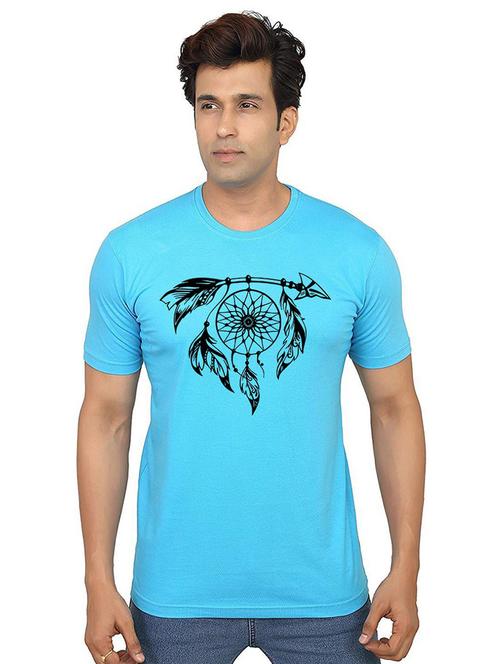 men round neck front print t-shirt - 21014846 - Very Small Image - 1