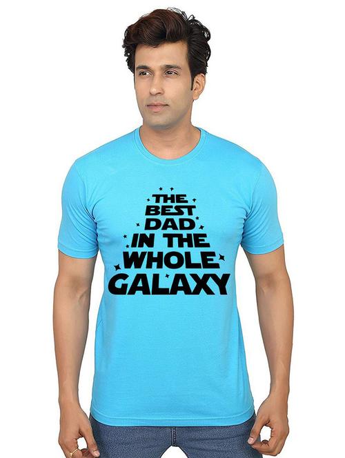 light blue front printed casual t-shirt - 21014853 - Very Small Image - 1