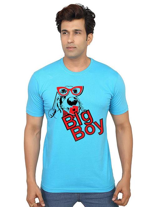 men round neck front print t-shirt - 21014877 - Very Small Image - 1