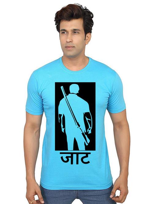 men round neck front print t-shirt - 21014952 - Very Small Image - 1