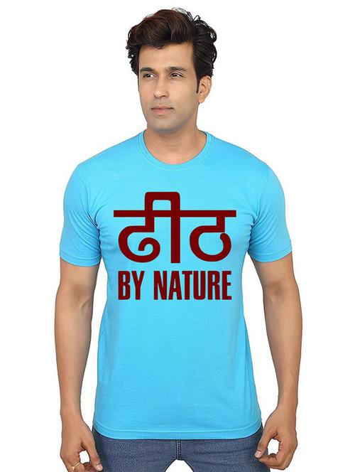 men's round neck front print t-shirt - 21014998 - Very Small Image - 1