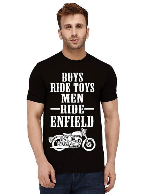 men round neck front print t-shirt - 21015069 - Very Small Image - 1