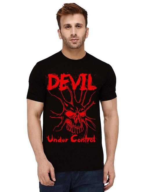 men round neck front print t-shirt - 21015123 - Very Small Image - 1