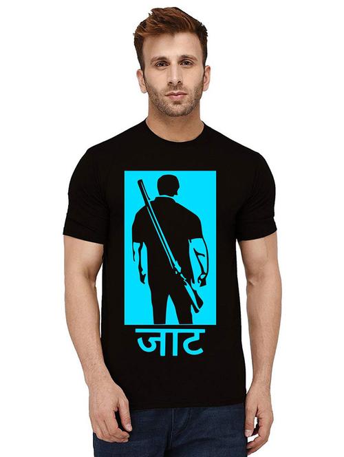 men round neck front printed t-shirt - 21015124 - Very Small Image - 1