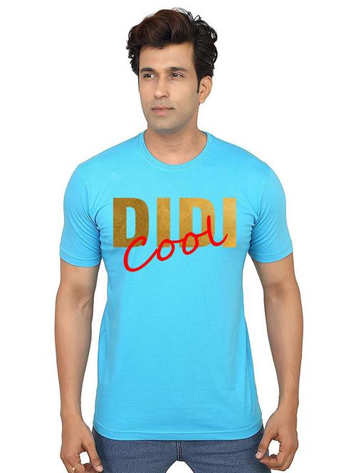 men round neck front print t-shirt - 21015144 - Very Small Image - 1