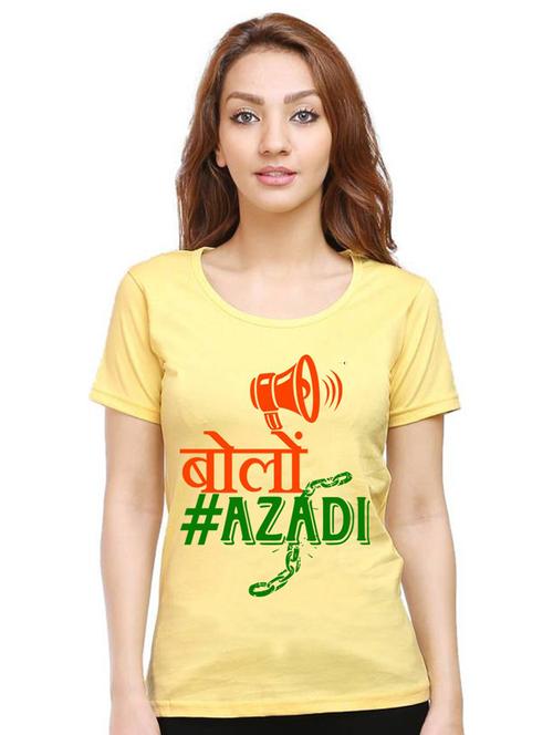 women front print cotton t-shirt - 21015164 - Very Small Image - 1