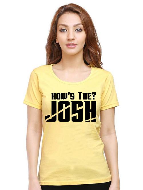 women round neck front print t-shirt - 21015167 - Very Small Image - 1