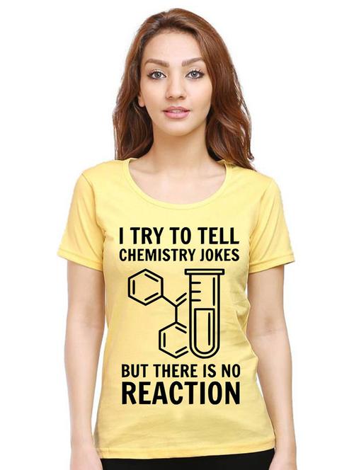 yellow front printed casual t-shirt - 21015198 - Very Small Image - 1