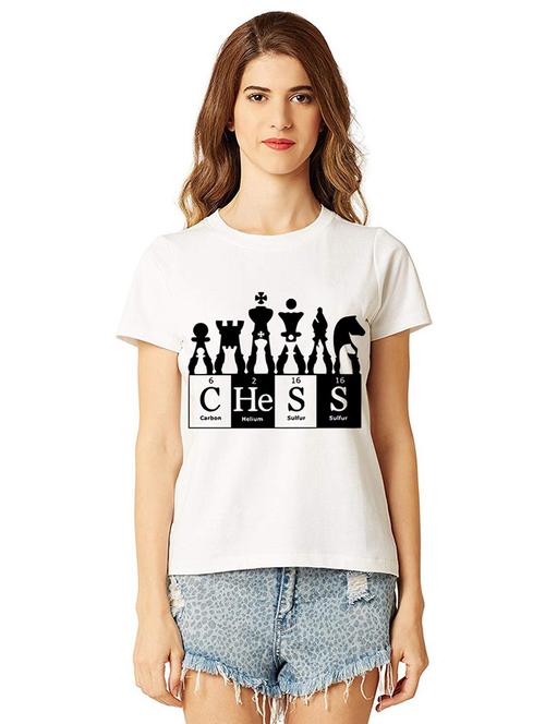 women round neck front print t-shirt - 21015279 - Very Small Image - 1