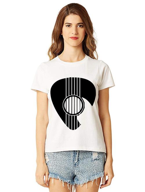 women round neck front print t-shirt - 21015284 - Very Small Image - 1
