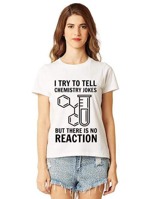 women round neck front print t-shirt - 21015332 - Very Small Image - 1