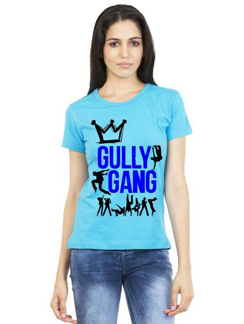 women round neck front print t-shirts - 21015368 - Very Small Image - 1