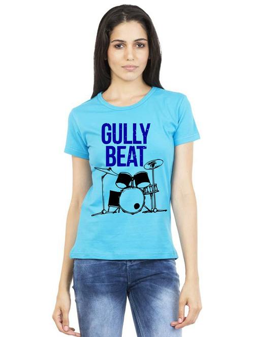 women round neck front print t-shirt - 21015369 - Very Small Image - 1