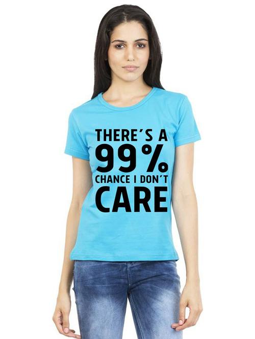 women round neck front printed t-shirt - 21015386 - Very Small Image - 1