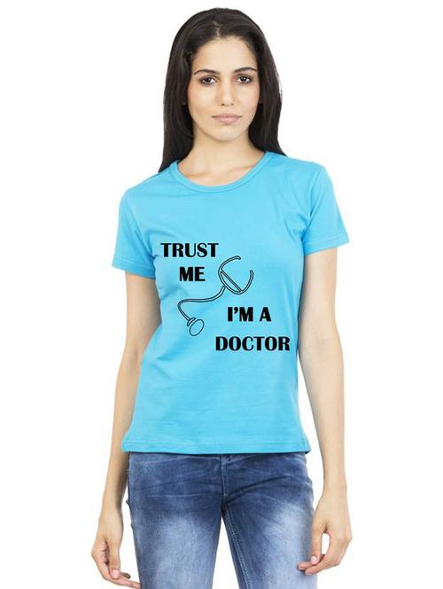 women round neck front print t-shirt - 21015416 - Very Small Image - 1